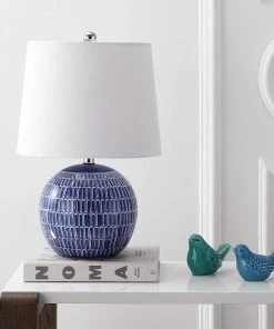 JONATHAN Lamps Ronald 21" Ceramic LED Lamp Navy