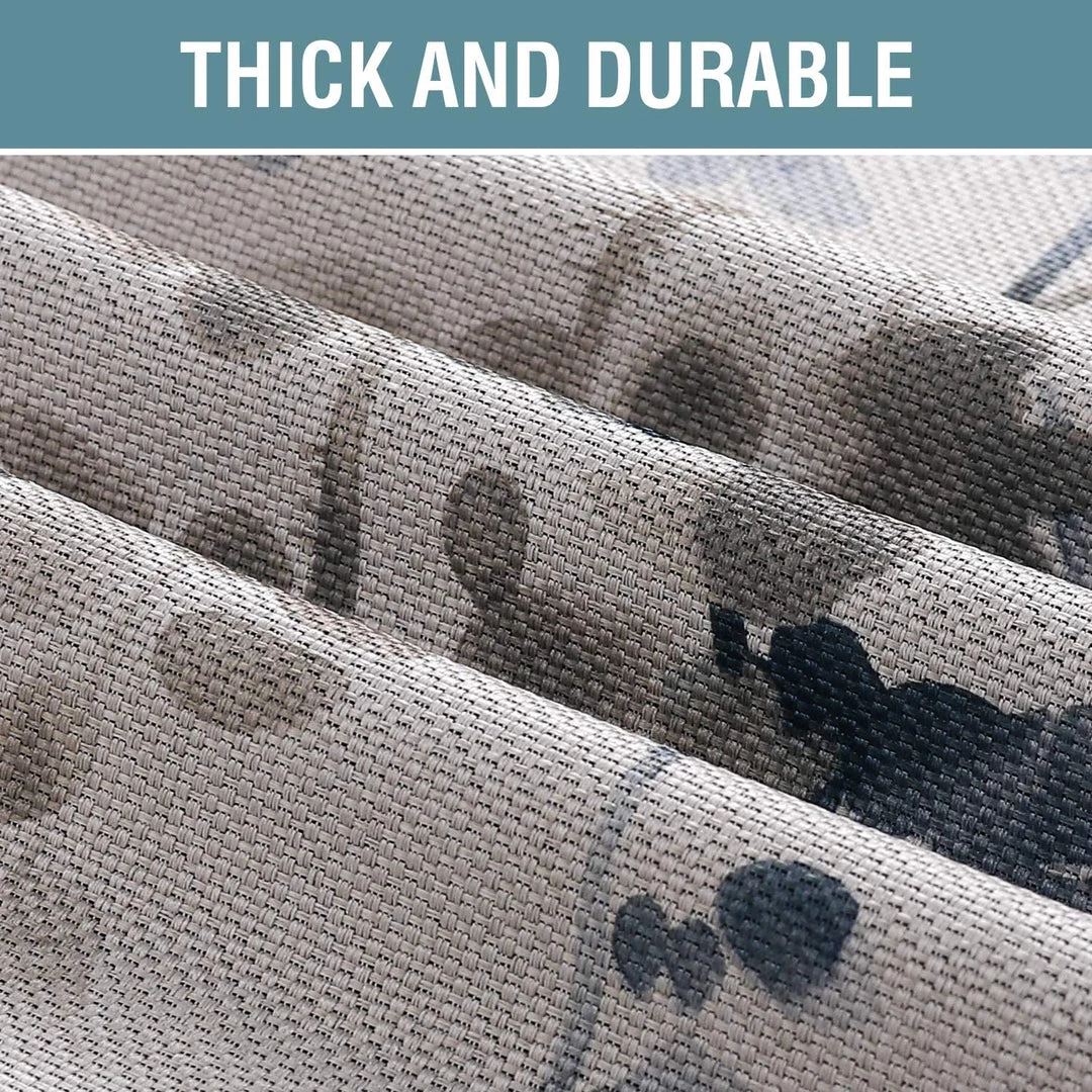 Modern Rugs And Decor Bathroom Linen Blackout Curtains 63 Inches Burlap Effect Linen Curtain Draperies For Grey Floral Printing Grommet 2 Panel 5 Modern Rugs And Decor Bathroom Linen Blackout Curtains 63 Inches Burlap Effect Linen Curtain Draperies For Grey Floral Printing Grommet 2 Panel