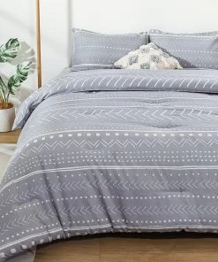 Smoofy Aztec Folkloric Art Pattern Bedding With Soft Microfiber Fill Bedding, 1 Comforter & 2 Pillowcases