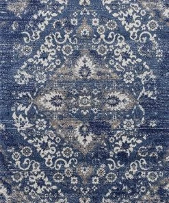 WRG Persian Distressed Dark Blue Area Rugs