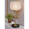 Modern Rugs And Decor Hazel Antique Brass And Ribbed Glass Accent Table Lamp Lamps