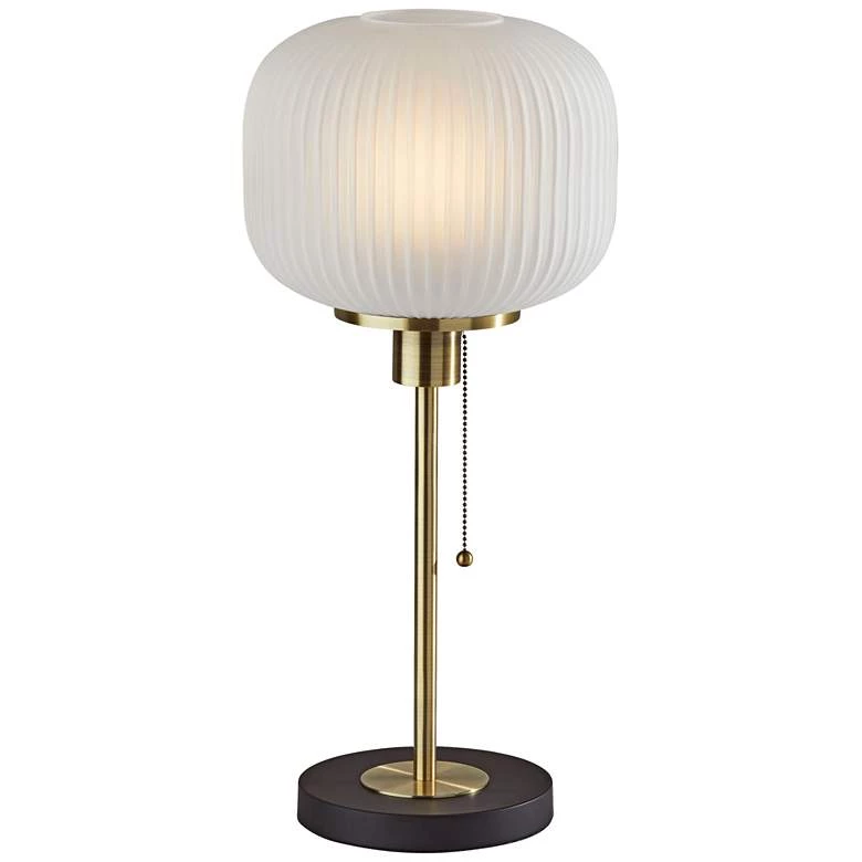 Modern Rugs And Decor Hazel Antique Brass And Ribbed Glass Accent Table Lamp Lamps 2 Modern Rugs And Decor Hazel Antique Brass And Ribbed Glass Accent Table Lamp Lamps