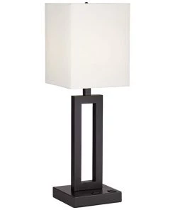 Acuous Dark Bronze Table Lamp With USB Port Lamps