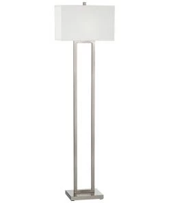 Lamp Plus Everett Satin Nickel Open Column Floor Lamp
