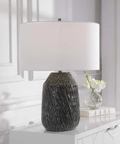 Uttermost Malaya Black And White Ceramic Table Lamp Lamps