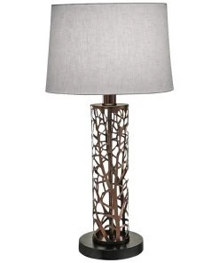 Stiffel Lamps Branches Laser Cut Oil-Rubbed Bronze Table Lamp