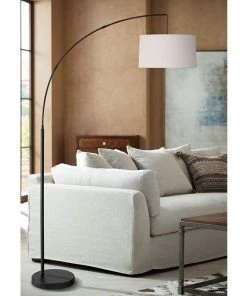 Lamp Plus Cora Modern Black Arc Floor Lamp