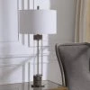Uttermost Lamps Anmer Antiqued Brass And Clear Glass Table Lamp