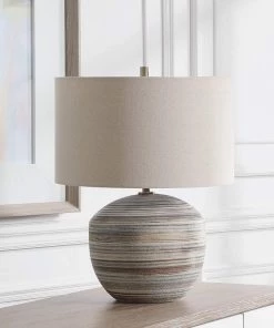 Uttermost Lamps Prospect Blue Brown And White Accent Table Lamp