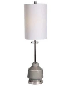 Uttermost Lamps Porter Warm Gray Glaze Buffet Table Lamp