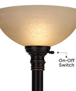 Lamp Plus Garver Bronze Torchiere Floor Lamp With Reader Arm Lamps