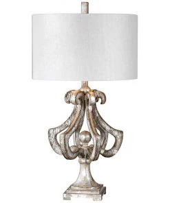 Uttermost Vintage/ Distressed Rugs Vinadio Distressed Silver Leaf Table Lamp