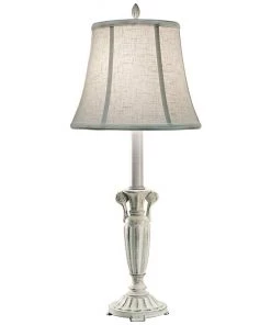 Stiffel Distressed White Metal Buffet Table Lamp Vintage/ Distressed Rugs