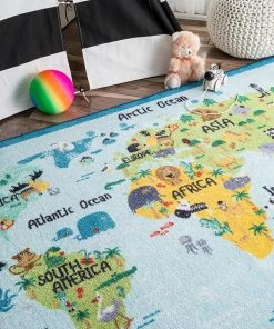 Modern Rugs And Decor All Area Rugs And Runners Animal World Map Kids Area Rug Baby Blue 5 Modern Rugs And Decor All Area Rugs And Runners Animal World Map Kids Area Rug Baby Blue