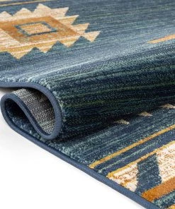 Well Woven Lizette Dark Blue Traditional Medallion Area Rug