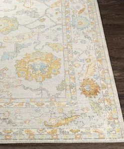 Artistic All Area Rugs And Runners Daphne Outdoor Medallion Soft Area Rug Ivory/Saffron