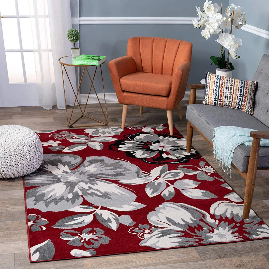 WRG All Area Rugs And Runners Floral Burgundy White Black Gray Area Rugs 1 WRG All Area Rugs And Runners Floral Burgundy White Black Gray Area Rugs