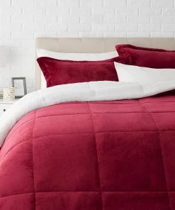 Amazon Basics Ultra-Soft Micromink Sherpa Comforter Bed Set Bedding