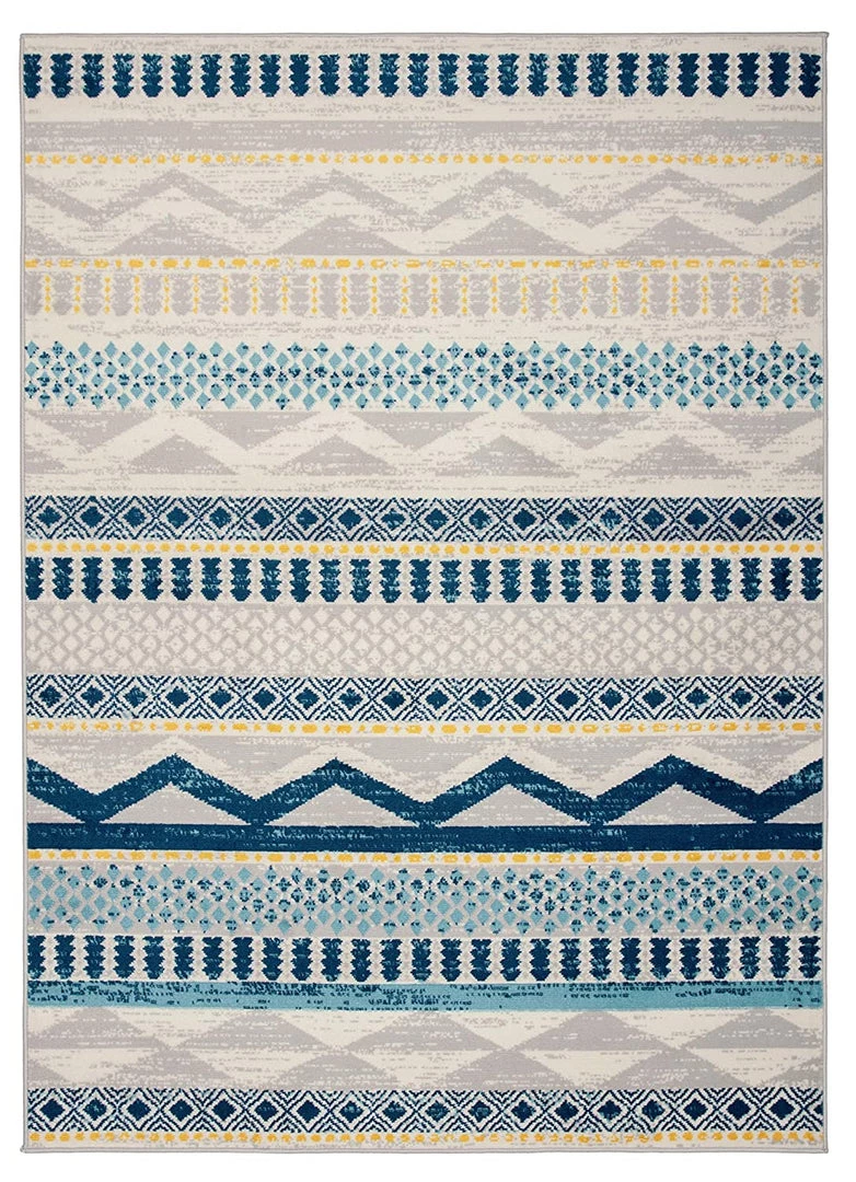 WRG All Area Rugs And Runners Contemporary Bohemian Blue Gray Ivory Area Rug 2 WRG All Area Rugs And Runners Contemporary Bohemian Blue Gray Ivory Area Rug