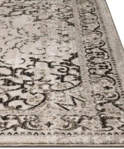 Well Woven Coverly Grey & Beige Vintage Medallion Traditional Persian Oriental Plush Shed 10 Well Woven Coverly Grey & Beige Vintage Medallion Traditional Persian Oriental Plush Shed