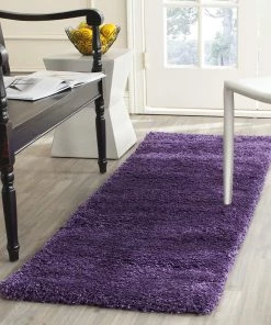FAS Purple Soft Plush Shag Area Rug