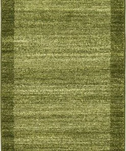 FAS Contemporary Bordered Soft Light Green Area Rug