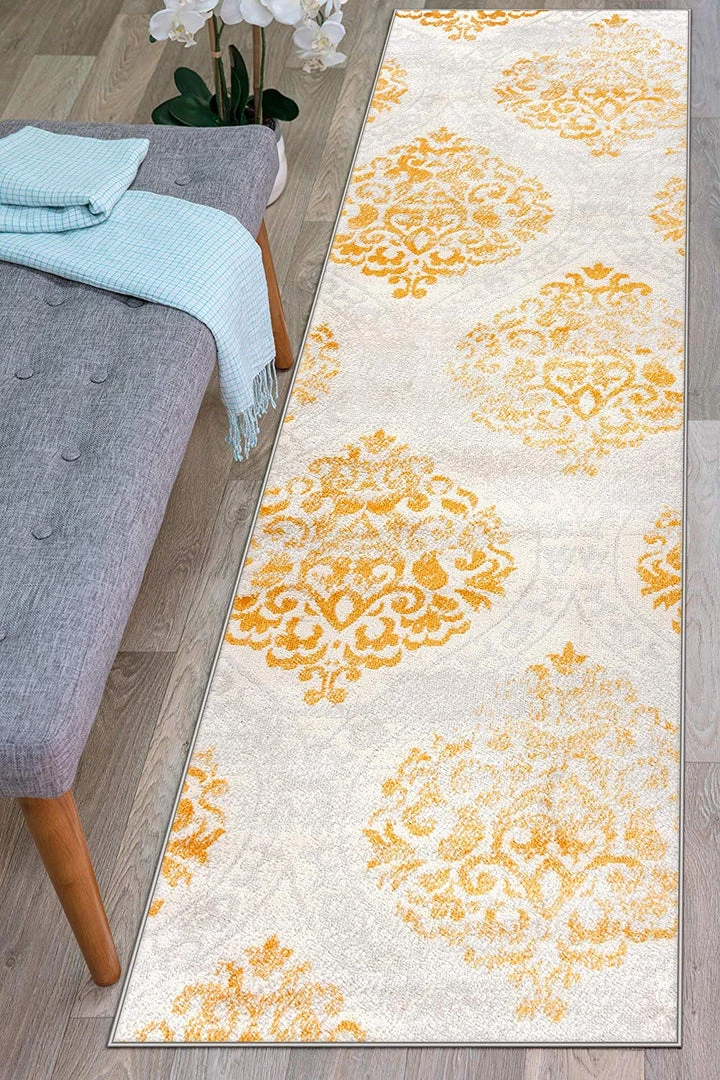 WRG Floral Damask Yellow Ivory Area Rug All Area Rugs And Runners 7 WRG Floral Damask Yellow Ivory Area Rug All Area Rugs And Runners