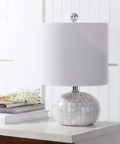 JONATHAN Wilson 16" Seashell LED Table Lamp White