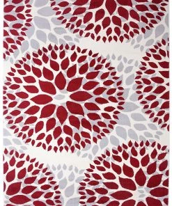 WRG Floral Gray/Grey Red Area Rug All Area Rugs And Runners