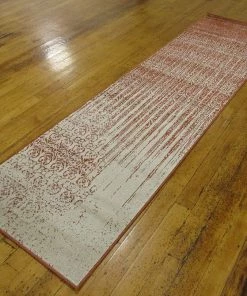 FAS Modern Distressed Red Soft Area Rug