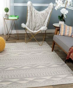 WRG Contemporary Bohemian Gray Ivory Area Rug All Area Rugs And Runners