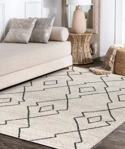 JONATHAN Y Soft Area Rug For Bedroom Kitchen Living Room Indoor Black All Area Rugs And Runners