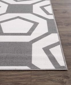 Modern Rugs And Decor Modern Geometric Grey Non-Slip Area Rug All Area Rugs And Runners