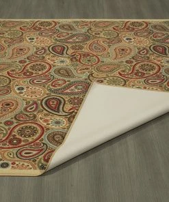 OPVM Paisley Design Multi-color Area Rug And Runners Non-Slip/ No Skid