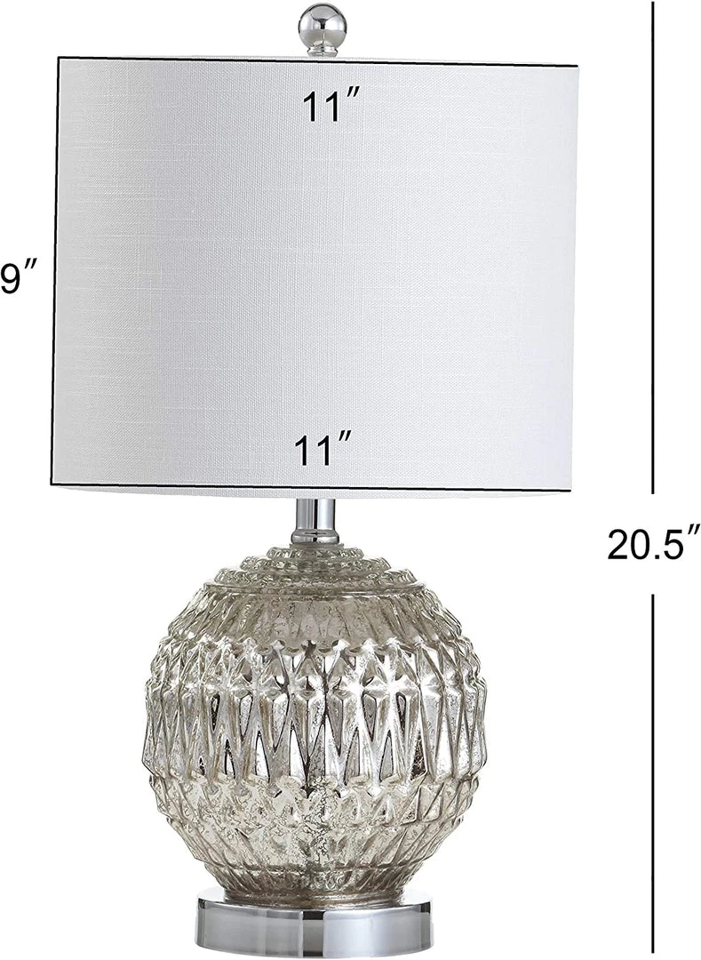 JONATHAN Krister 20.5" Glass/Metal LED Table Lamp Silver Lamps 5 JONATHAN Krister 20.5" Glass/Metal LED Table Lamp Silver Lamps