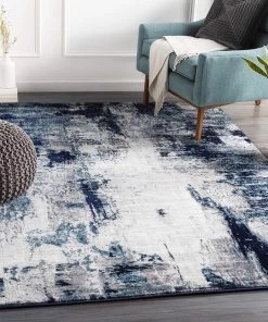 Artistic Weavers Houda All Area Rugs And Runners Modern Abstract Soft Area Rug, Aqua
