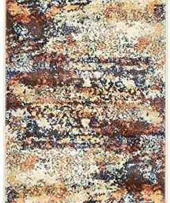 Unike Loom Mystic Collection Abstract Rustic Vintage Brick Red Runner Rug All Area Rugs And Runners