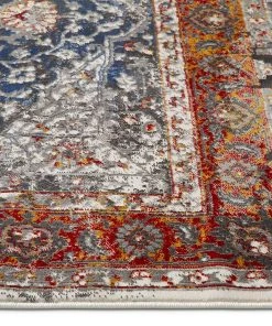 WW Modern Floral Persian Design Yellow Red Blue Area Rug All Area Rugs And Runners
