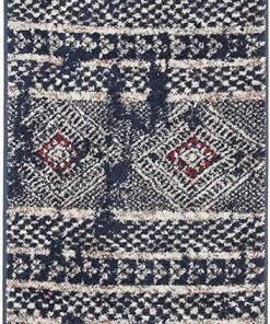 Safavieh All Area Rugs And Runners Adirondack Collection ADR202N Modern Boho Distressed Non-Shedding Stain Resistant Living Room Bedroom Area Rug Square, Navy / Light Grey