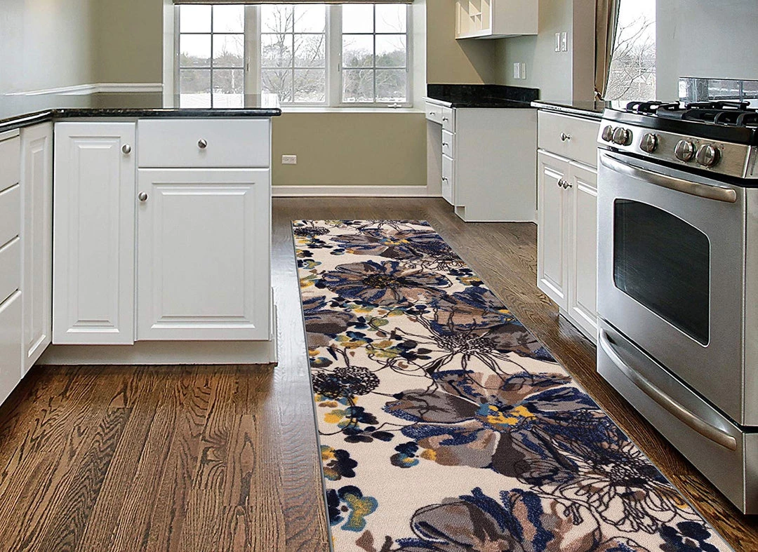 WRG All Area Rugs And Runners Floral Cream Multicolor Area Rug Non-Slip Non Skid 5 WRG All Area Rugs And Runners Floral Cream Multicolor Area Rug Non-Slip Non Skid