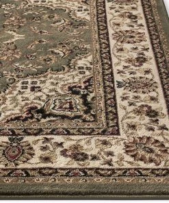 Ww Kashan Medallion Green Traditional Soft Area Rug 19 Ww Kashan Medallion Green Traditional Soft Area Rug