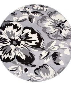 WRG All Area Rugs And Runners Gray/Grey Black White Floral Area Rugs 18 WRG All Area Rugs And Runners Gray/Grey Black White Floral Area Rugs