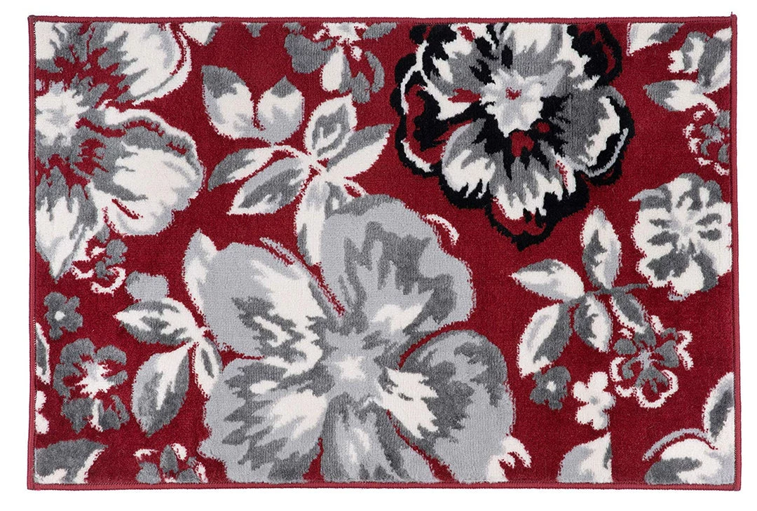 WRG All Area Rugs And Runners Floral Burgundy White Black Gray Area Rugs 5 WRG All Area Rugs And Runners Floral Burgundy White Black Gray Area Rugs