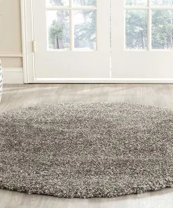 FAS Gray Soft Plush Shag Area Rug