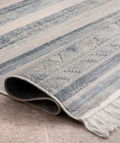 Modern Rugs And Decor Roseline Vintage Tribal Area Rug, Blue