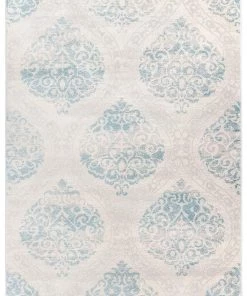 WRG Floral Damask Ivory Gray Light Blue Area Rug All Area Rugs And Runners