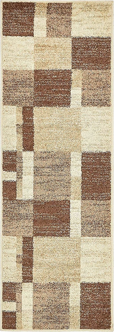 UL Warm Toned Checkered Beige Light Brown Area Rugs All Area Rugs And Runners 8 UL Warm Toned Checkered Beige Light Brown Area Rugs All Area Rugs And Runners