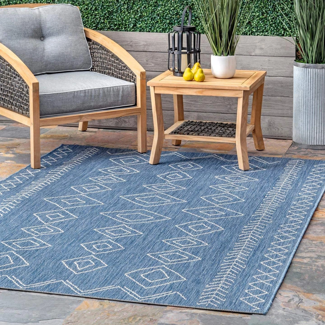 NL Moroccan Tribal Accent Blue Indoor/Outdoor Area Rugs - Durable/Easy Maintenance All Area Rugs And Runners 6 NL Moroccan Tribal Accent Blue Indoor/Outdoor Area Rugs - Durable/Easy Maintenance All Area Rugs And Runners