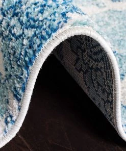 FAS Floral Cream/Turquoise Soft Area Rugs