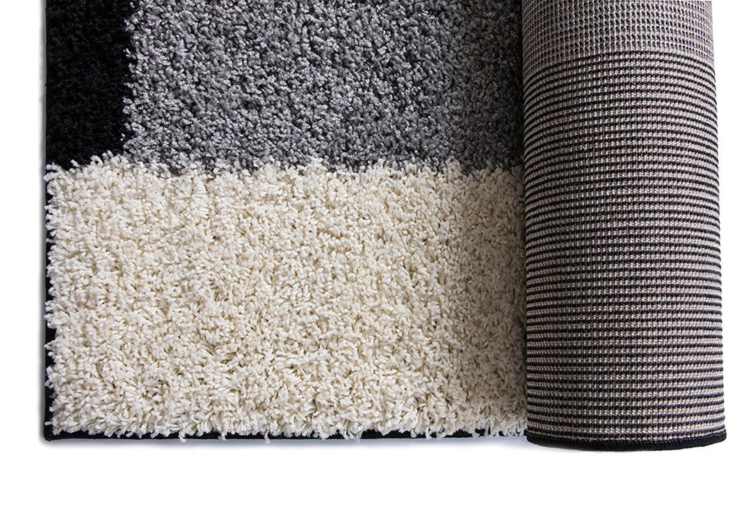 Cubes Black Contemporary Rug Modern Geometric Pattern Shag Area Rug 14 Cubes Black Contemporary Rug Modern Geometric Pattern Shag Area Rug